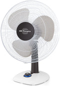 VENTILADOR ORBEGOZO TF0143 S MESA 40CMS OSCILANTE 3 VELOCIDAD NEGRO Y NACAR CONTROL VELOCIDAD LUMINOSO LED