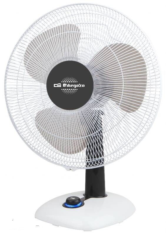 VENTILADOR ORBEGOZO TF0133 S MESA 30CMS OSCILANTE 3 VELOCIDAD NEGRO Y NACAR CONTROL VELOCIDAD LUMINOSO LED