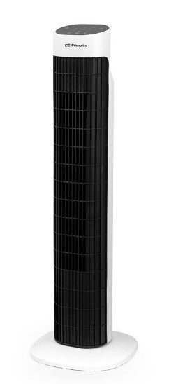 VENTILADOR ORBEGOZO TWM0930 TORRE 3 VELOCIDADES DISPLAY DIGITAL 45W 78,5CM TEMPORIZADOR MANDO A DISTANCIA OSCILANTE