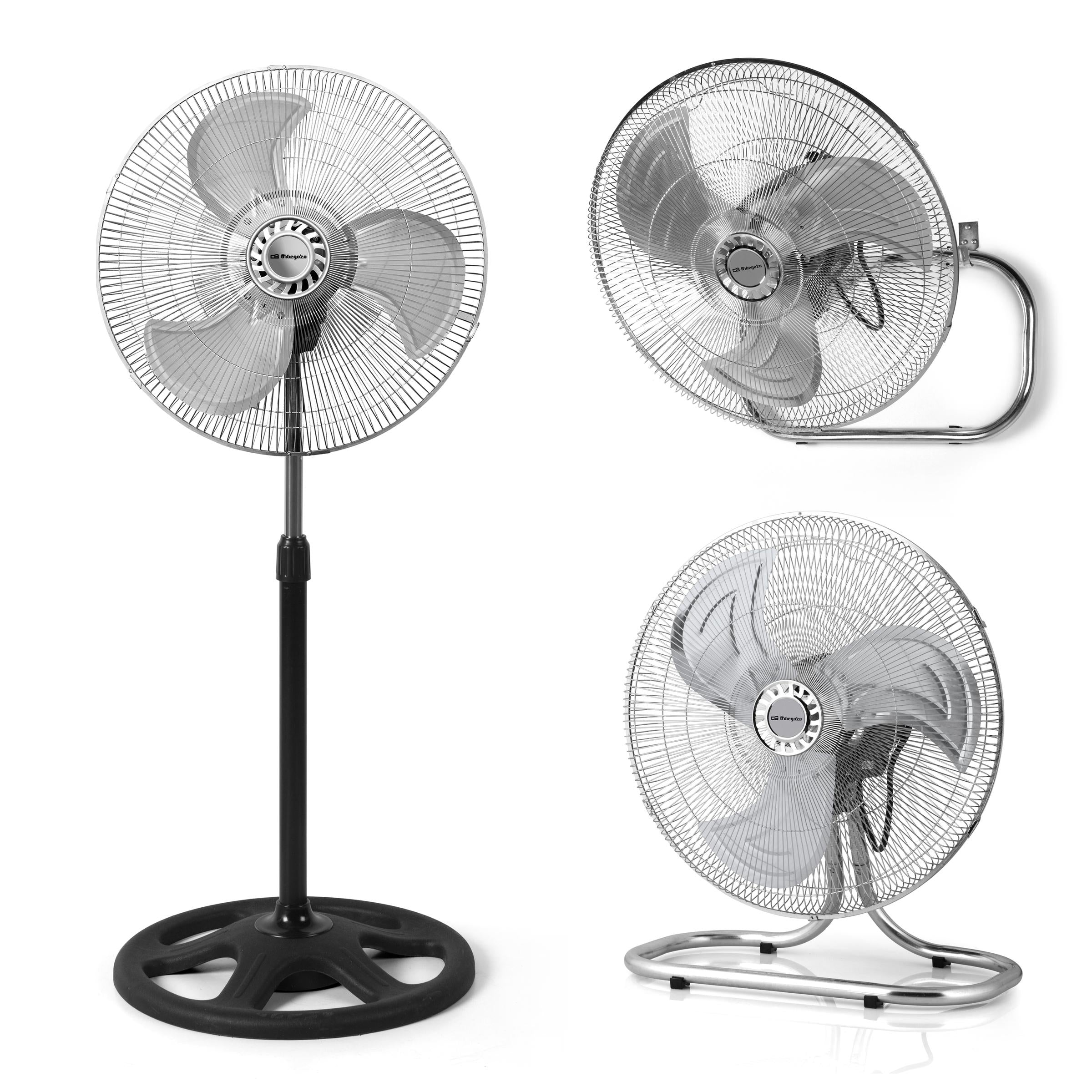 VENTILADOR ORBEGOZO PWS0547 INDUSTRIAL 3 EN 1 SUELO PARED PIE 45CM 3 VELOCIDADES 16953