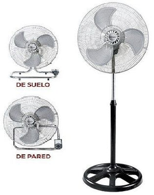 VENTILADOR ORBEGOZO PWS0547 INDUSTRIAL 3 EN 1 SUELO PARED PIE 45CM 3 VELOCIDADES 16953