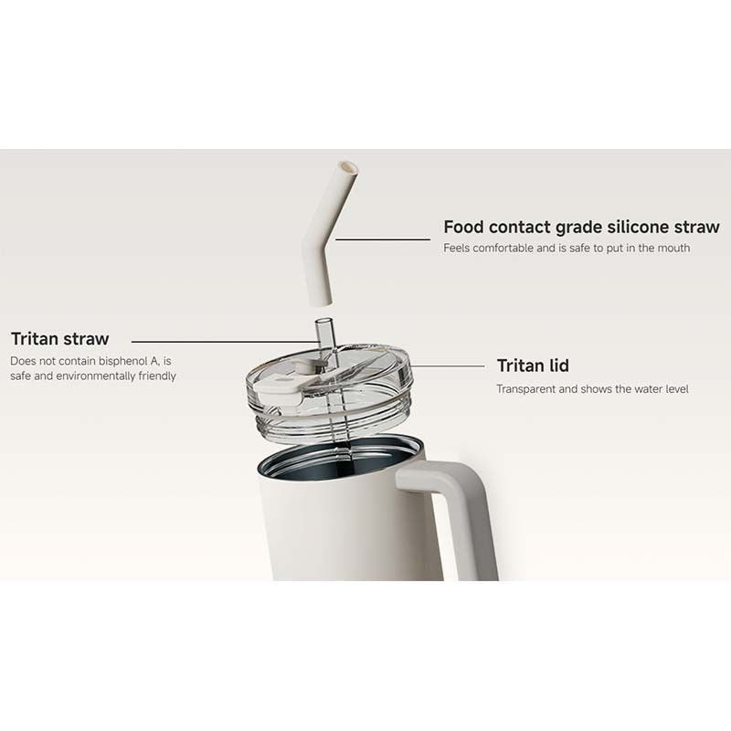 Xiaomi Straw Mug 1L - Taza Térmica de Acero Inoxidable