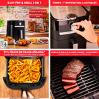 FREIDORA MOULINEX EZ501810 1400W AIRE CALIENTE AIRFRYER 4,2 L BANDEJA PRECONGELADOS