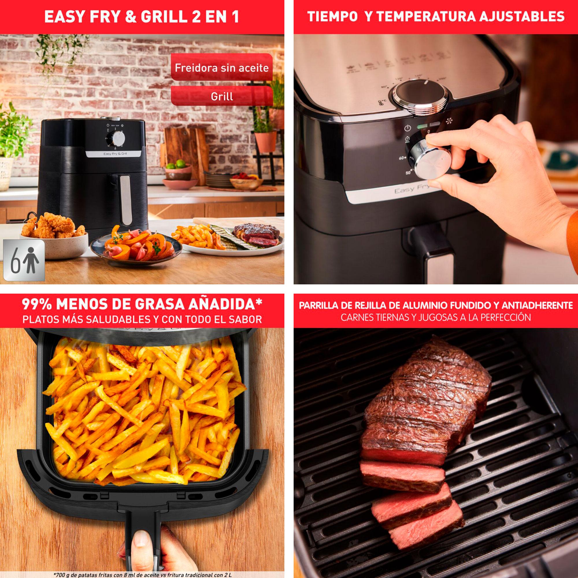 FREIDORA MOULINEX EZ501810 1400W AIRE CALIENTE AIRFRYER 4,2 L BANDEJA PRECONGELADOS