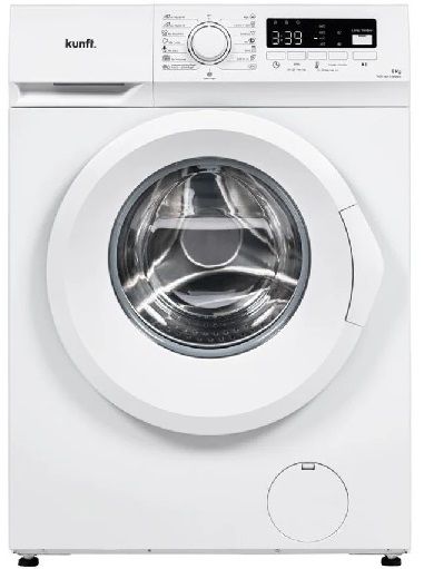 LAVADORA KUNFT KWM8810 9KG 1400RPM BLANCA CLASE A INVERTER VAPOR