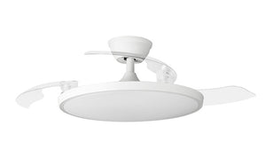 VENTILADOR ORBEGOZO CP148105 TECHO BLANCO 3 PALAS 105CM RETRACTILES 6 VELOCIDADES 35W MOTOR DC LUZ LED 3 TONOS MANDO A DISTANCIA TEMPORIZADOR