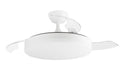 VENTILADOR ORBEGOZO CP140105 TECHO BLANCO 3 PALAS 105CM RETRACTILES 6 VELOCIDADES 35W MOTOR DC LUZ LED 3 TONOS MANDO A DISTANCIA TEMPORIZADOR