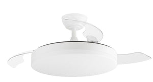 VENTILADOR ORBEGOZO CP140105 TECHO BLANCO 3 PALAS 105CM RETRACTILES 6 VELOCIDADES 35W MOTOR DC LUZ LED 3 TONOS MANDO A DISTANCIA TEMPORIZADOR