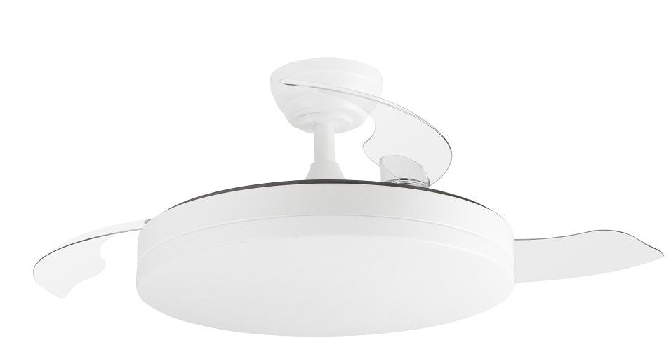 VENTILADOR ORBEGOZO CP140105 TECHO BLANCO 3 PALAS 105CM RETRACTILES 6 VELOCIDADES 35W MOTOR DC LUZ LED 3 TONOS MANDO A DISTANCIA TEMPORIZADOR