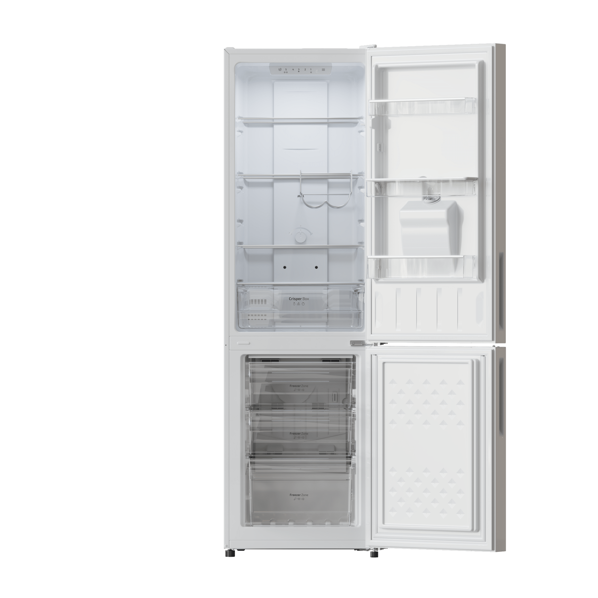 Bolero CoolMarket Combi 250 WD White Glass D Frigorífico