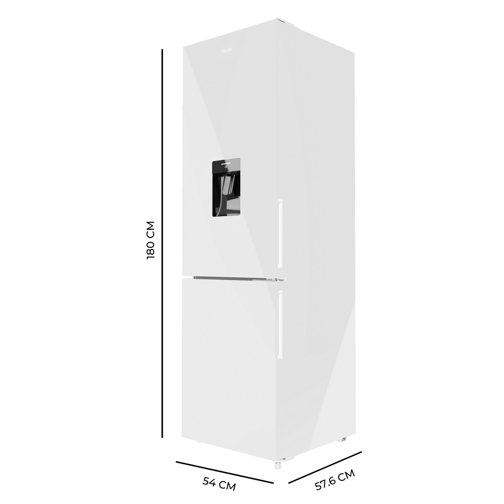 Bolero CoolMarket Combi 250 WD White Glass D Frigorífico
