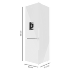 Bolero CoolMarket Combi 250 WD White Glass D Frigorífico