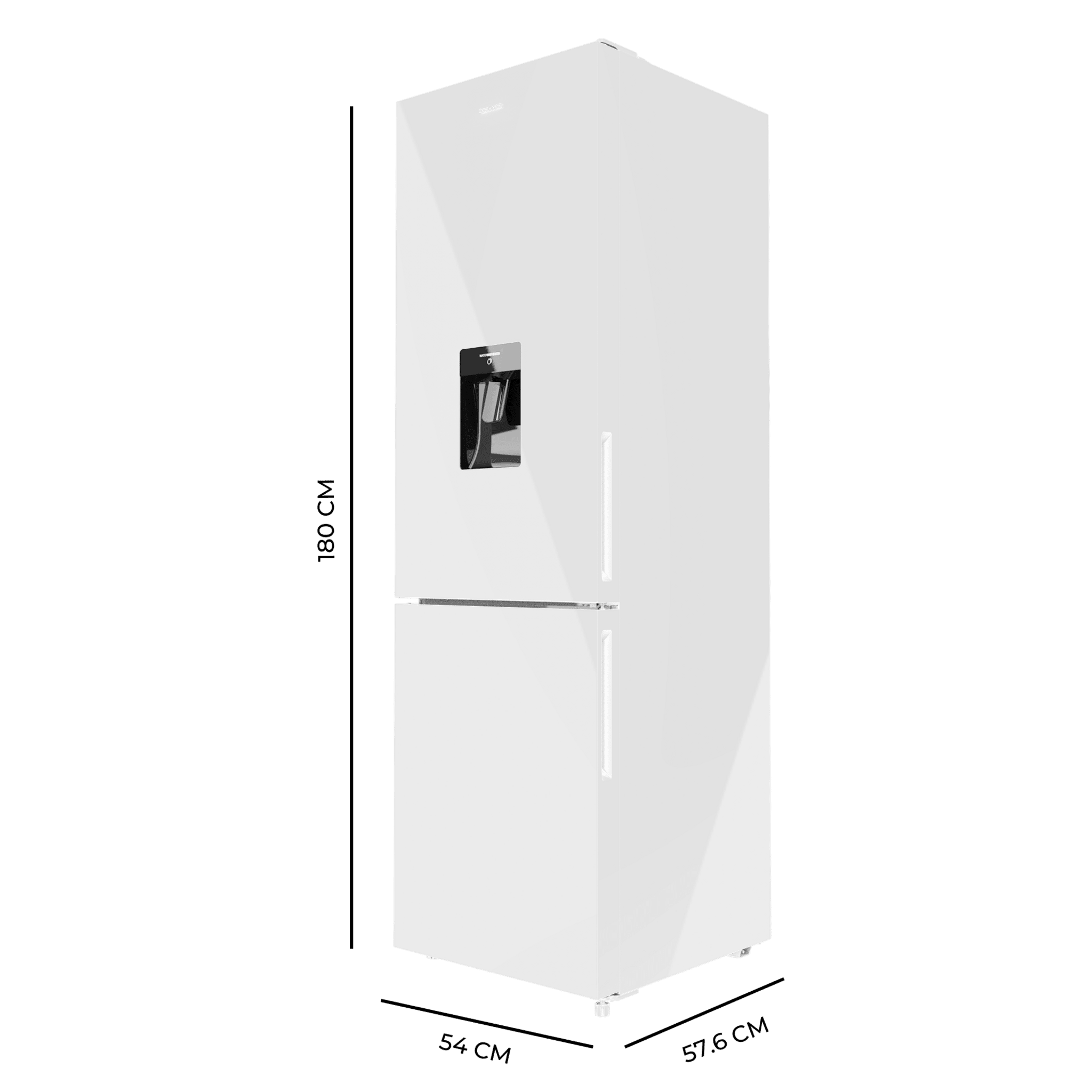 Bolero CoolMarket Combi 250 WD White Glass D Frigorífico
