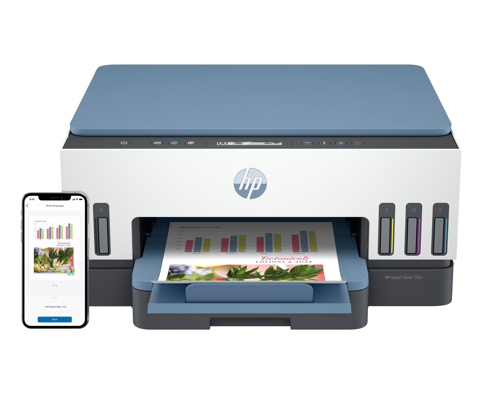 Smart Tank 7006 Inalámbrico All-in-One Color Impresora, Impresión a doble cara  Copiadora y escáner