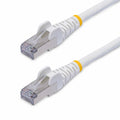 Cable de Red Ethernet CAT8 Blanco de 3m - Snagless - sin Pestillo - 25G/40G - 2000MHz - PoE++ 100W - 26AWG - S/FTP - Alivios de Tensión - Alambre de Cobre Puro - LSZH - Probado con Fluke