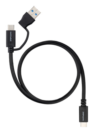 10.01.4800 cable USB USB 3.2 Gen 2 (3.1 Gen 2) 0,5 m USB A/USB C USB C Negro