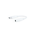 Cable Adaptador Audio USB-C/M a Jack 3.5/H, 11 cm, Blanco