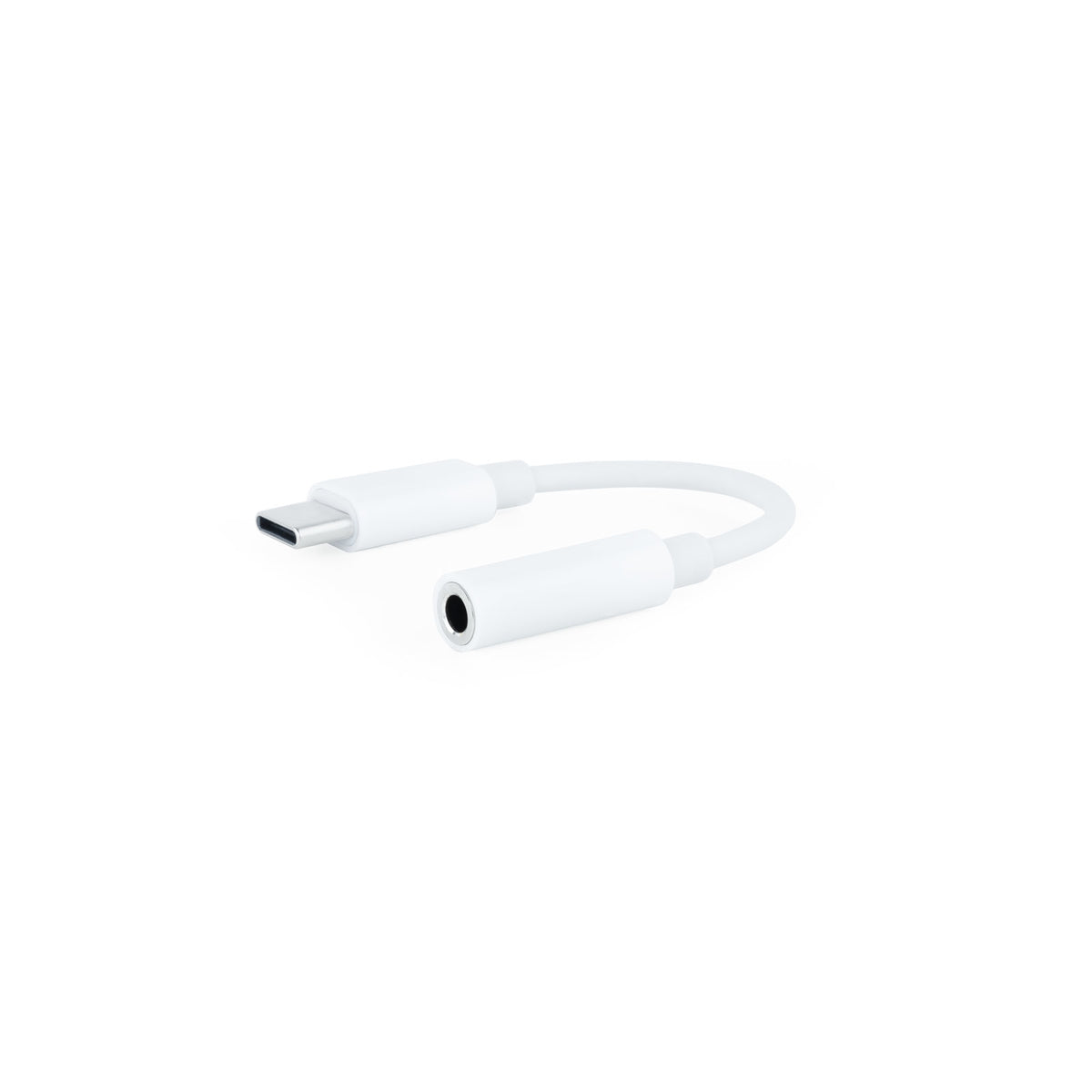 Cable Adaptador Audio USB-C/M a Jack 3.5/H, 11 cm, Blanco