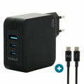 Charger 100W 2USB C 1USBA GaN cable 100W Portátil, Smartphone, Tableta Negro Corriente alterna Interior