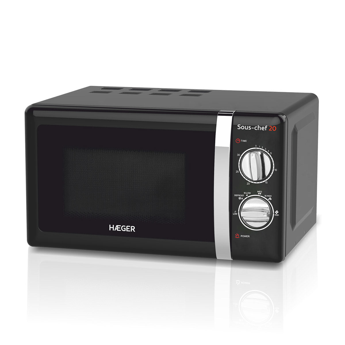 MW-70B.007A microondas Negro Solo microondas Encimera 20 L 700 W