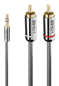 35333 cable de audio 1 m 3,5mm 2 x RCA Antracita