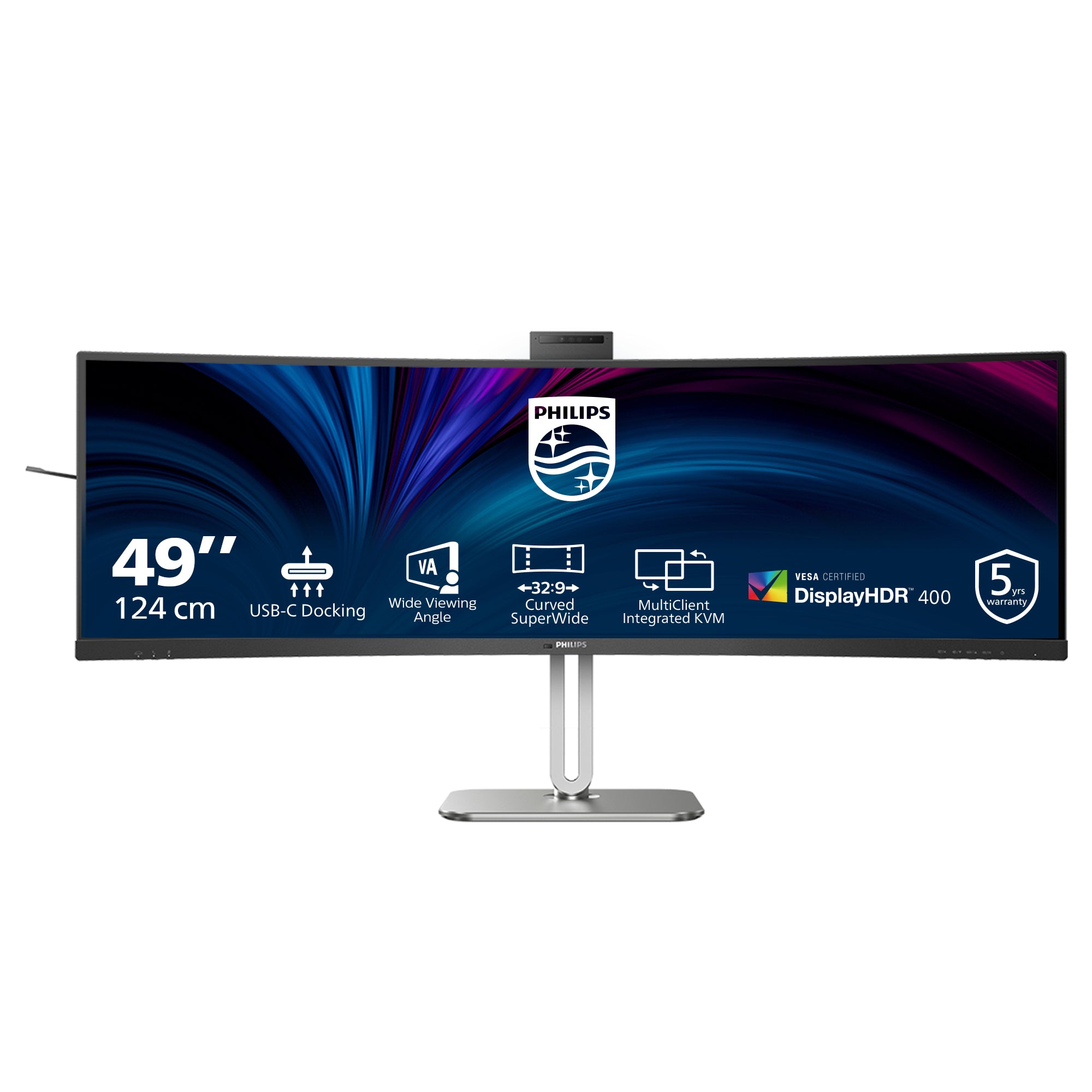 5000 series 49B2U5900CH/00 pantalla para PC 124 cm (48.8") 5120 x 1440 Pixeles Dual QHD LCD Negro