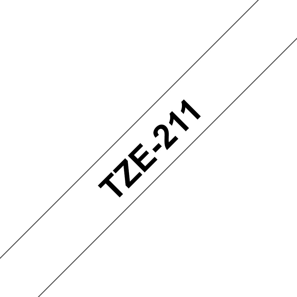 TZe-211 cinta para impresora de etiquetas Negro sobre blanco