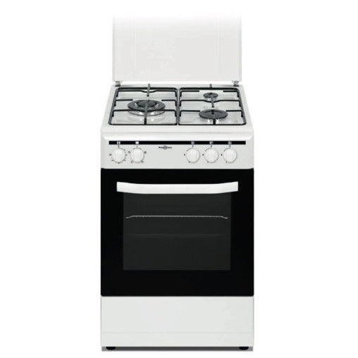 COCINA VITROKITCHEN CB5530BB 3 FUEGOS 1 TRIPLE 50X55 BLANCO