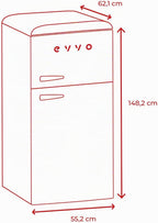 Frigor�fico 2 puertas Evvo F45 Retro Az�l Pastel