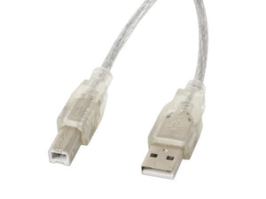 CA-USBA-12CC-0050-TR cable USB USB 2.0 5 m USB B Transparente