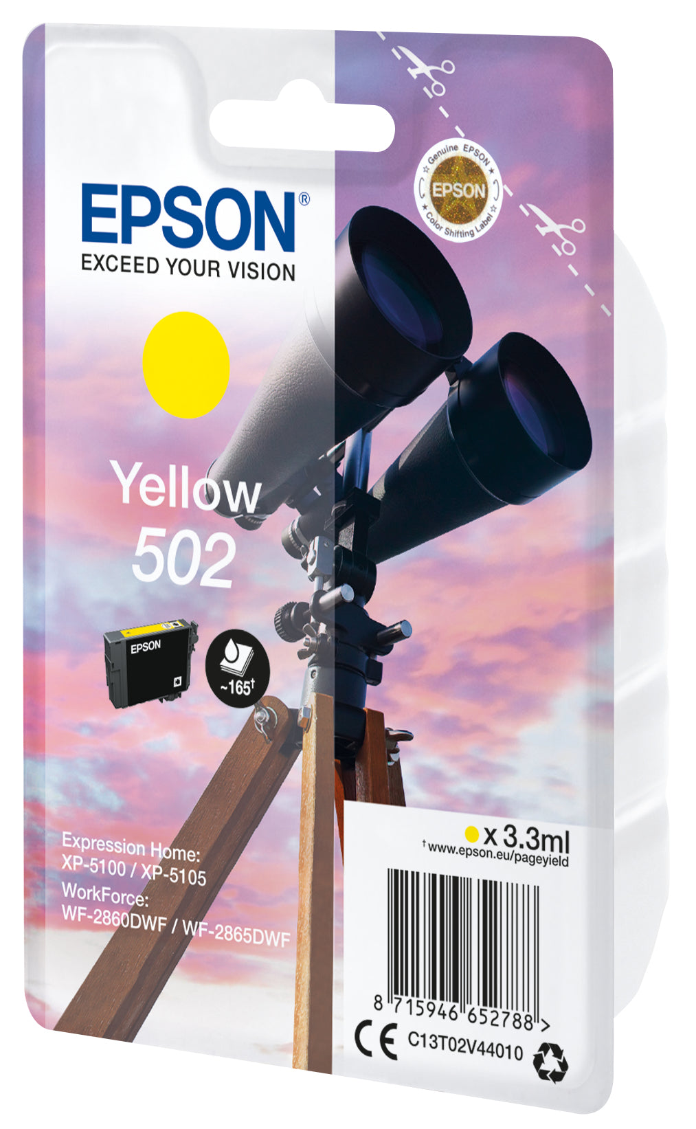 Singlepack Yellow 502 Ink