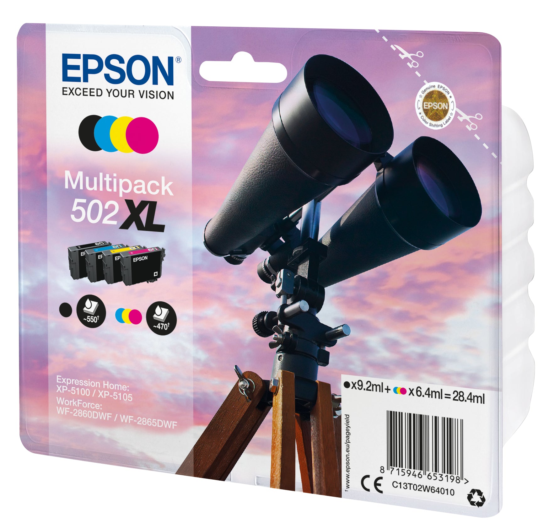 Multipack 4-colours 502XL Ink