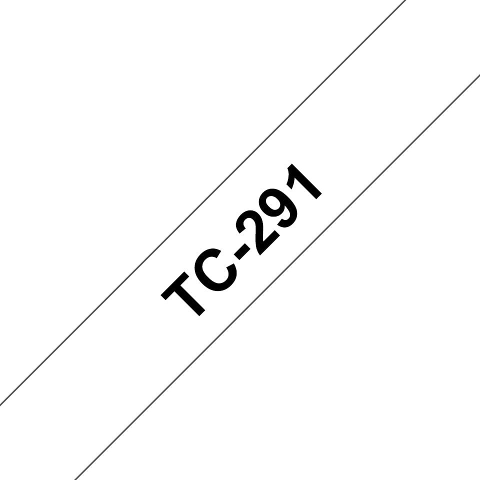 TC-291 cinta para impresora de etiquetas Negro sobre blanco