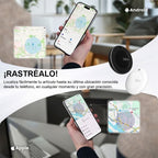 Localizador Leotec EasyTag Dual/ Negro/ Incluye Llavero Marrón