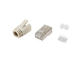 121182 conector RJ-45 Acero inoxidable, Transparente, Blanco