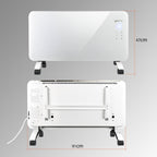 Radiador Eléctrico Bajo Consumo 2000W Programable Control Móvil App y WIFI Blanco