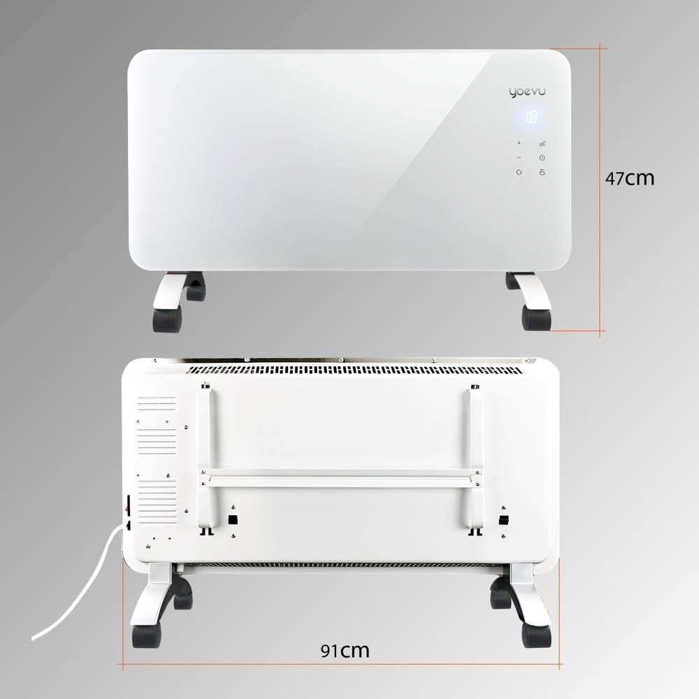 Radiador Eléctrico Bajo Consumo 2000W Programable Control Móvil App y WIFI Blanco