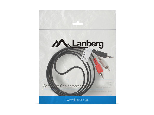 CA-MJRC-10CC-0015-BK cable de audio 1,5 m 3,5mm 2 x RCA Negro