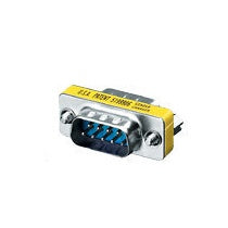 124300 cambiador de género para cable DB-9 Plata