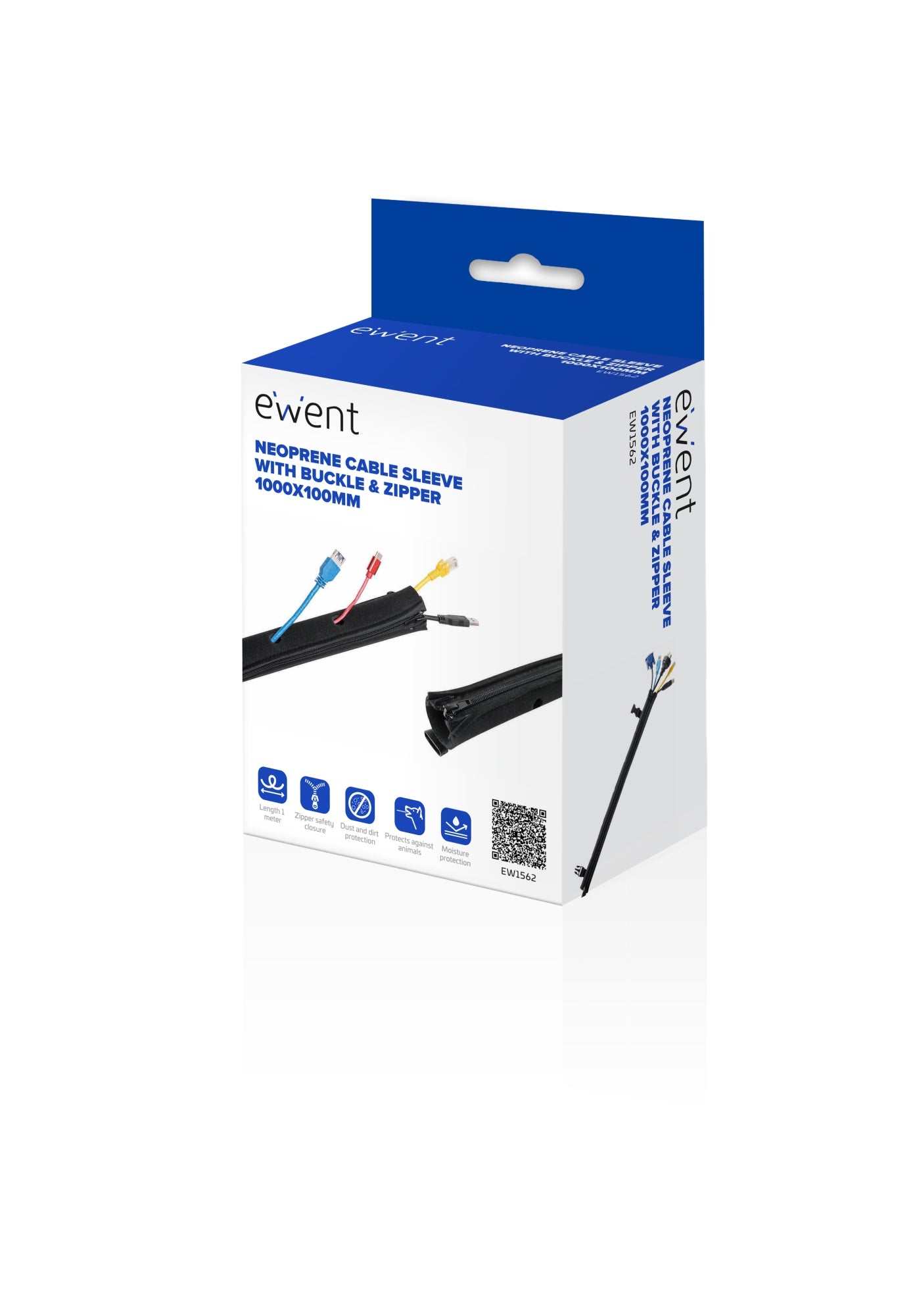 EW1562 organizador de cables Universal Pasacables Negro 1 pieza(s)