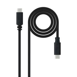 Cable USB 2.0 3A, tipo USB-C/M-USB-C/M, Negro, 1.5 m