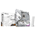 B850M AORUS ELITE WIFI6E ICE Placa Base - Procesadores AMD Ryzen Serie 9000, 12+2+1 fases VRM digitales, hasta 8200MHz DDR5 (OC), 1xPCIe 5.0 + 1xPCIe 4.0 M.2, LAN 2.5, WIFI 7, USB 3.2 Gen 2