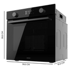 Bolero Hexa P526000 Glass Black A Horno Integrable