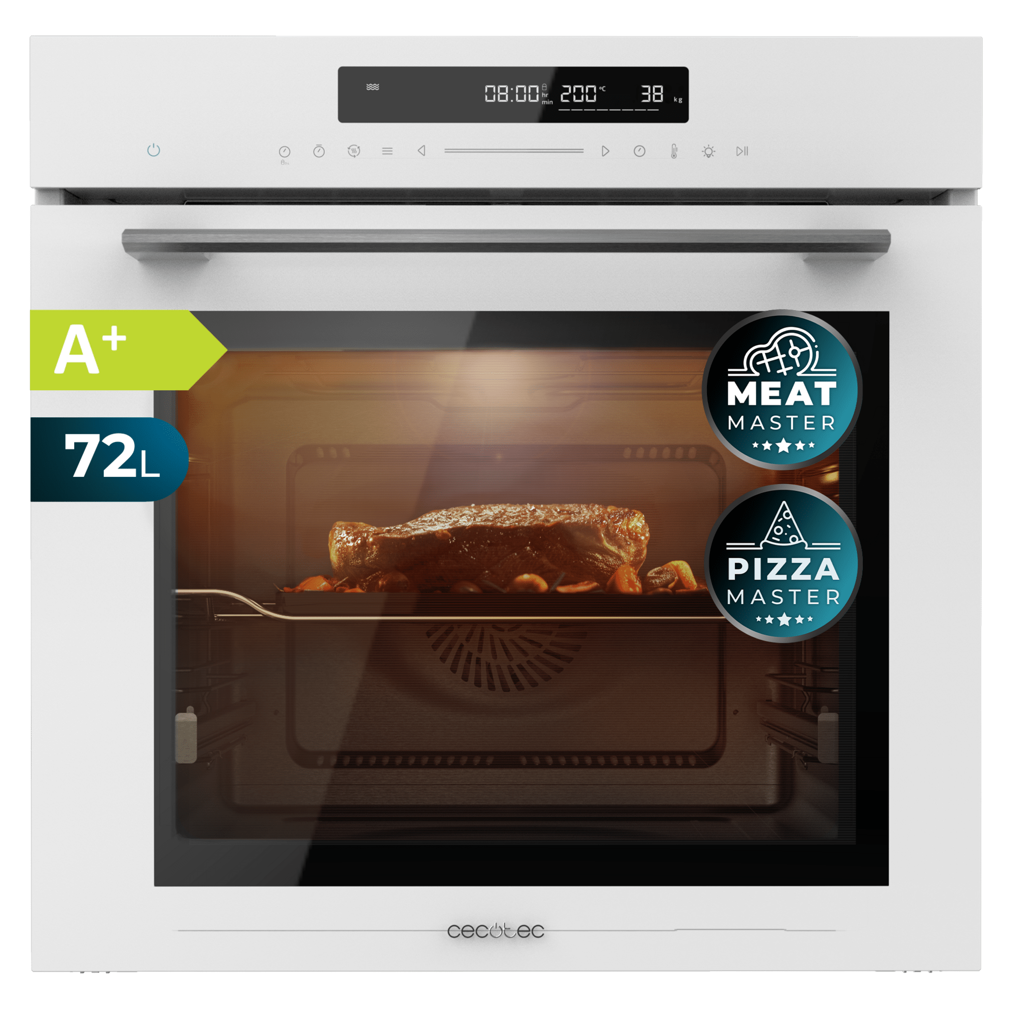 Horno Integrable Multifunción Cecotec Bolero Hexa SM406000 Glass White A+