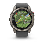 Garmin Fēnix 8 Pro 51 mm AMOLED Zafiro Gris Titanio con correa de Silicona Negra