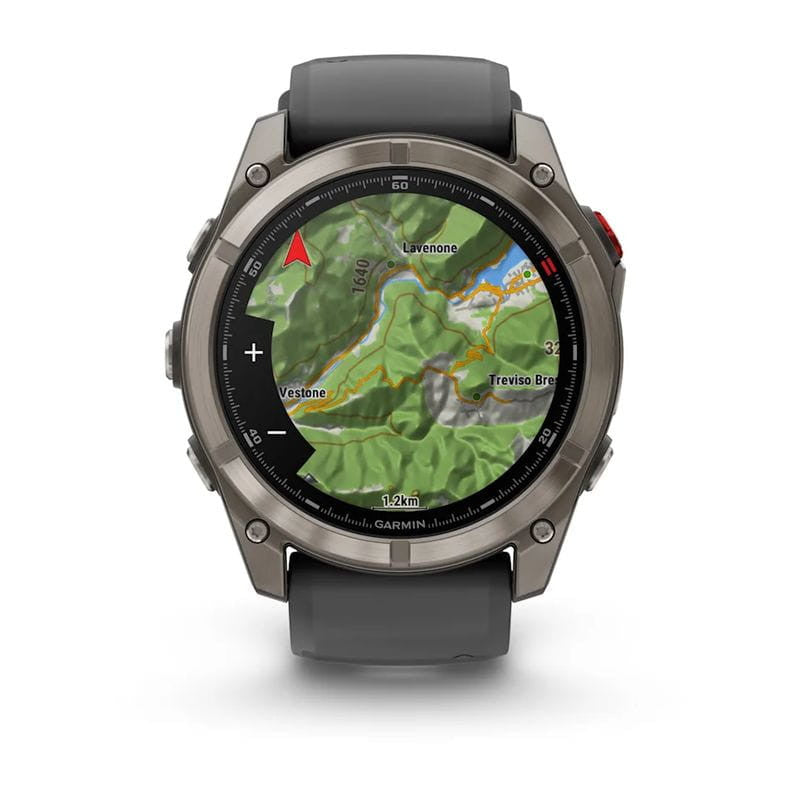 Garmin Fēnix 8 Pro 51 mm AMOLED Zafiro Gris Titanio con correa de Silicona Negra