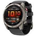 Garmin Fēnix 8 Pro 51 mm AMOLED Zafiro Gris Titanio con correa de Silicona Negra