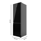 Bolero CoolMarket Combi 456 Black Glass E Frigorífico Combi