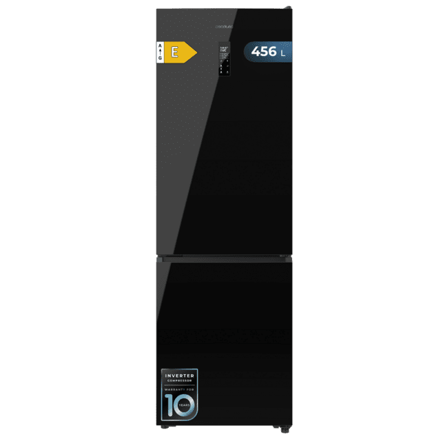 Bolero CoolMarket Combi 456 Black Glass E Frigorífico Combi