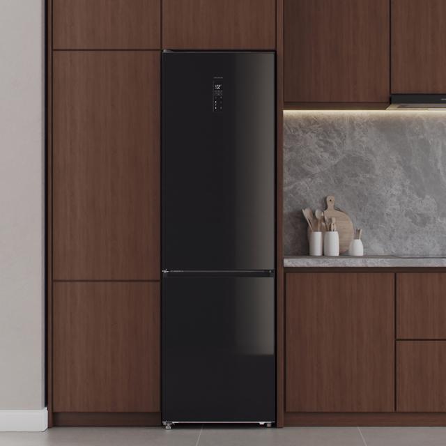 Bolero CoolMarket Combi 456 Black Glass E Frigorífico Combi